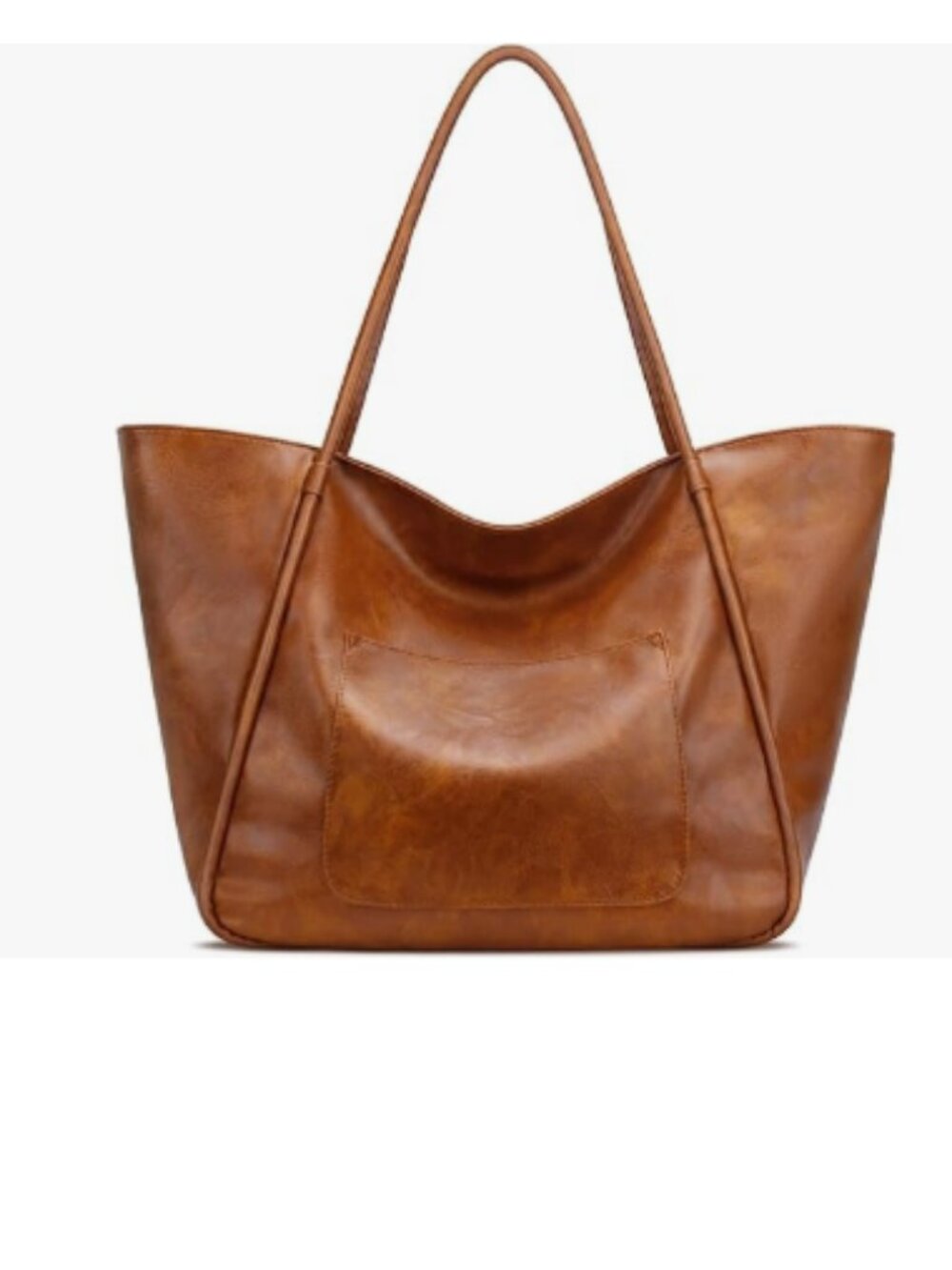 Large Tote Bag for Women with Zipper Work Leather Travel Purse and Handbags